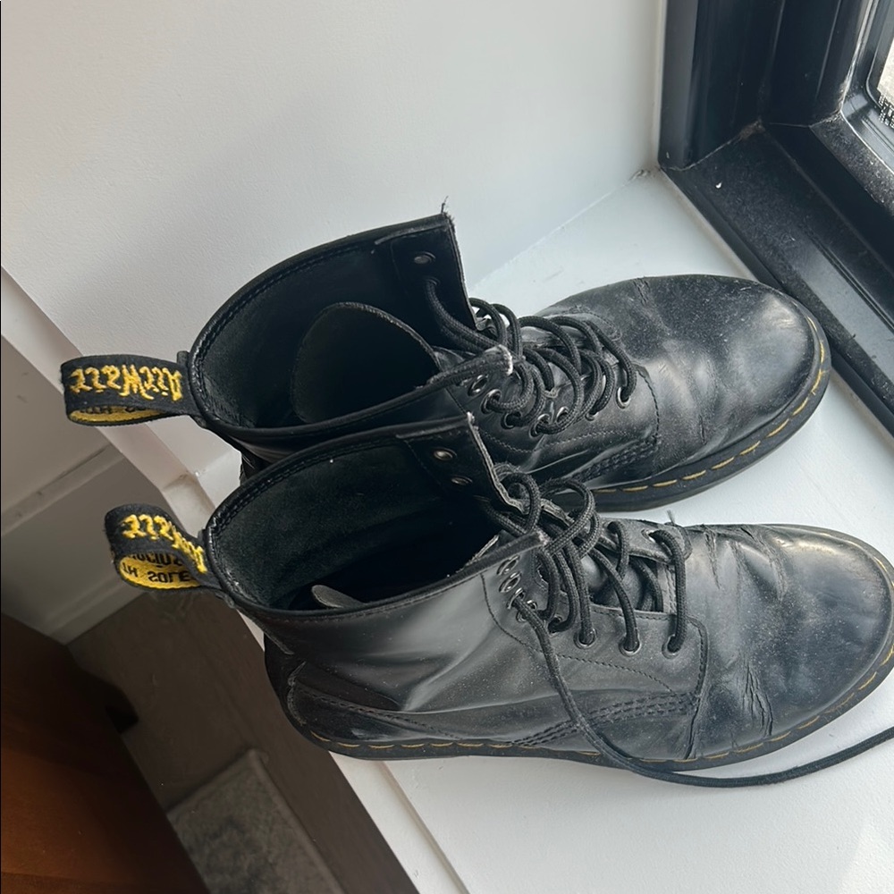 Black Doc Marten Boots - Picture 2 of 3